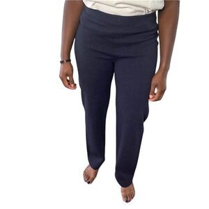 Eileen Fisher Navy Knit Career Work Stretch Pants